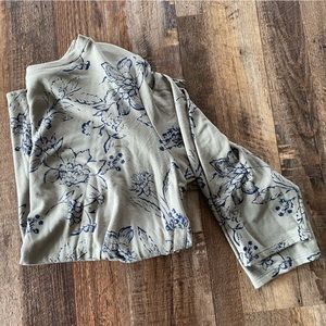 Croft & Barrow Quarter Sleeve Floral Shirt